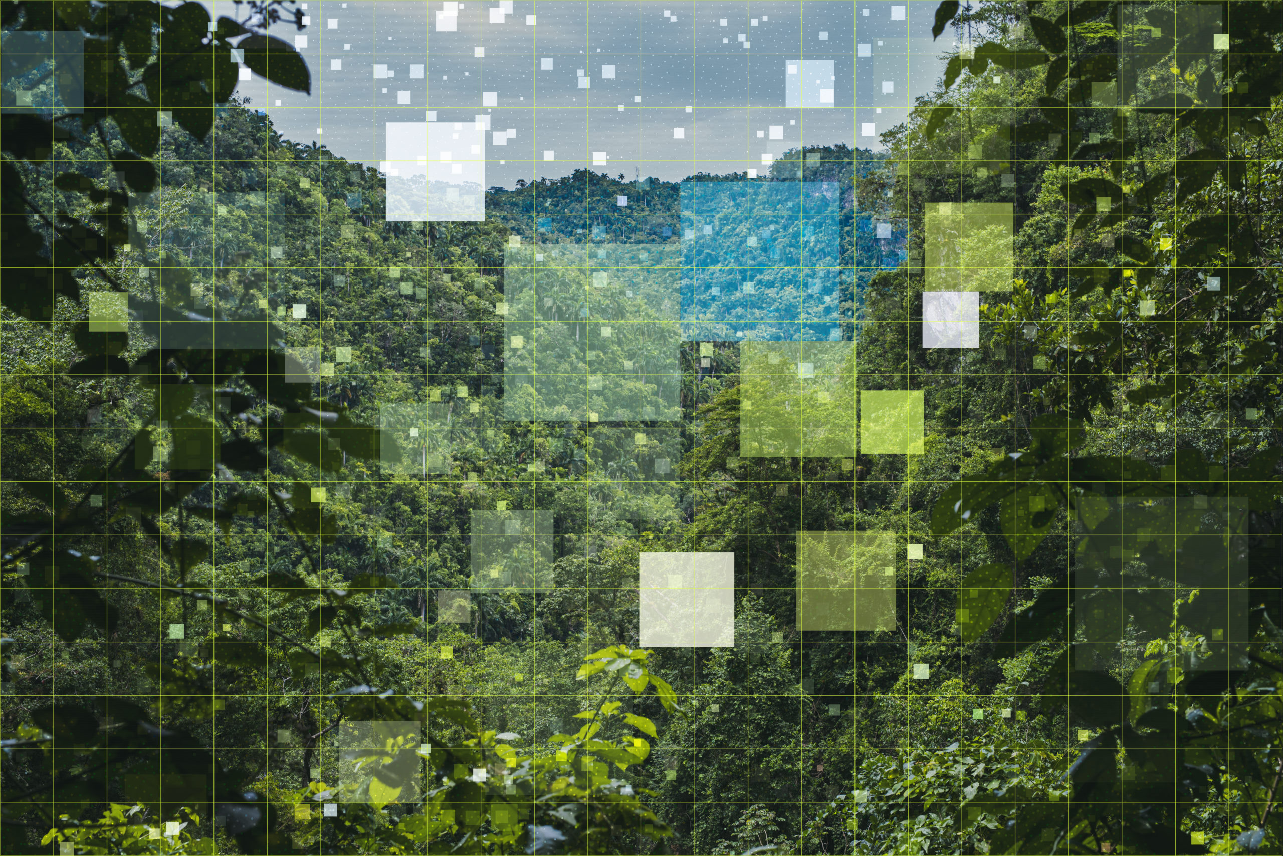Digital Abstract intelligent scene