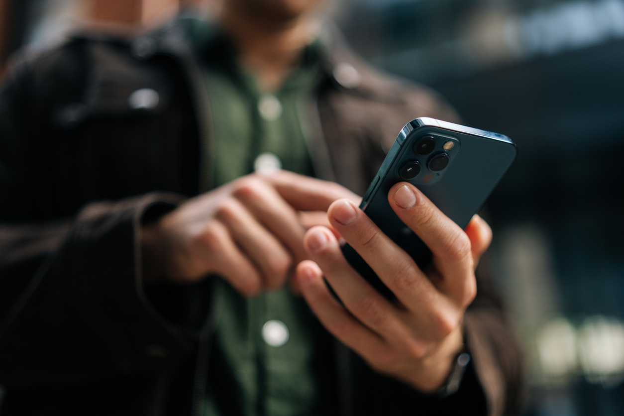 Mobile phone user