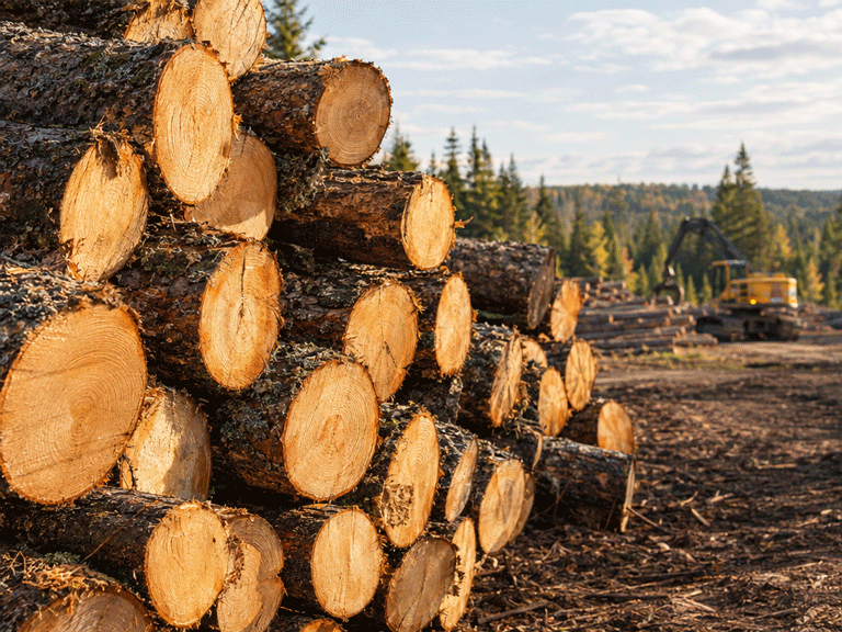 stack of cut stump logs